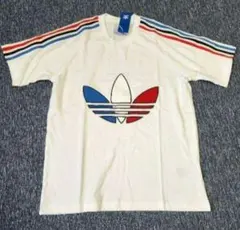 新品/未使用【アディダス トリコロールTシャツ ホワイト L】マリノス