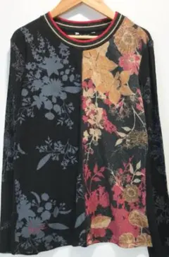 花柄 長袖Tシャツ M