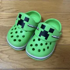 サンダル　14㎝　緑　マインクラフト　クロックス