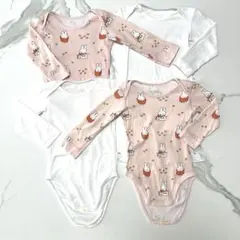 ベビー肌着　4着　ロンパース　ボディスーツ　90