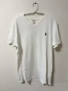 Polo Ralph Lauren ホワイト Vネック Tシャツ