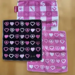 Barbie ハート柄タオルハンカチ2枚&kitson1枚のサムネイル