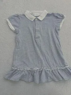 Ralph Lauren 水色ストライプ ポロワンピース 90サイズ