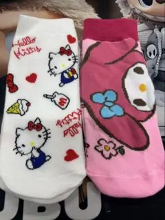 ハローキティ&マイメロディ ソックス　2足セット