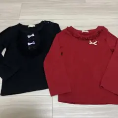 長袖カットソー　2枚組　100