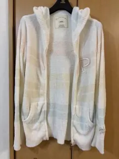 ジェラートピケ もこもこボーダーパーカー ルームウェア Pロゴ