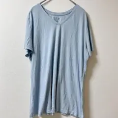大きいサイズ Time and Tru Vネック Tシャツ L相当　ブルー系