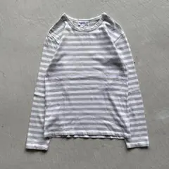 90s agnes b. border l/s ボーダー ロンt グレー 白