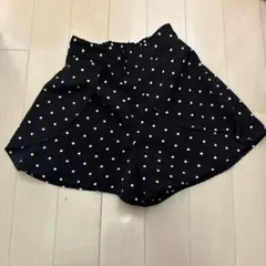 水玉模様ハーフパンツ 黒と白