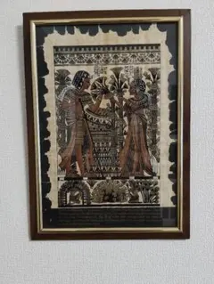 出品時の半額☆古代エジプト　パピルス画本物　紙の筒おまけ❣️ 出品時の半額☆古代エジプト パピルス画本物 紙の筒おまけ❣️ - メルカリ