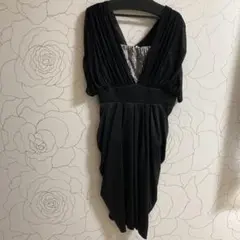 パーティードレス　ブラックドレス Vネック　サイズ38