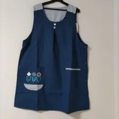 エプロン 花柄ポケット