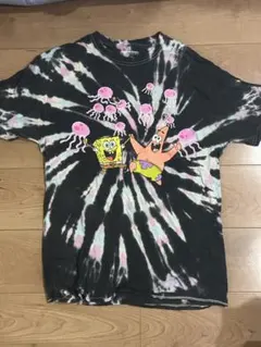 海外古着 スポンジボブ ビッグプリント Tシャツ カラフル タイダイ 