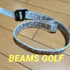 美品　BEAMS GOLFロゴ入りデザインのナイロン製ベルト