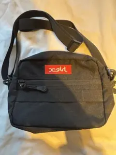 xgirl 黒 ショルダーバッグ フロントポケット付き