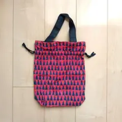 ハンドメイド　巾着　バッグ　シューズバッグ　手さげバッグ　手さげ袋