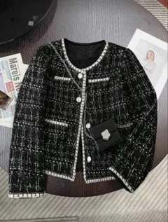 ツイードブラック