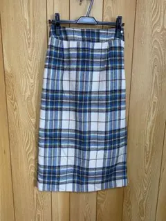 GLOBAL WORK グローバルワーク チェック ロングタイトスカート