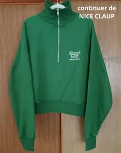 continuer de NICE CLAUP ハーフジップショート丈トレーナー