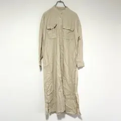 n1189【ルノンキュール】新品タグ付き オーガニックコットン シャツワンピース