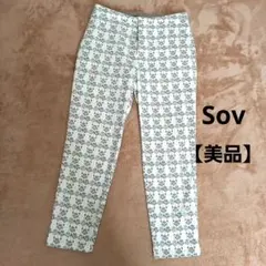 【美品】Sov 花柄 スリムフィット カジュアルパンツのサムネイル
