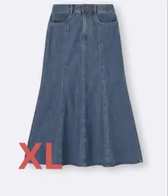 GU ライトデニムフレアマキシスカート