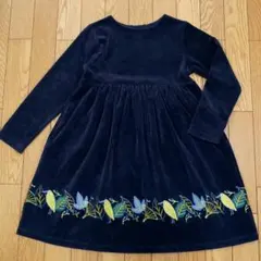 グラニフ コーデュロイ 刺繍ワンピース 130 ほぼ未使用 お式や発表会にも