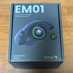 ProtoArc EM01 ワイヤレストラックボールマウス RGBライト付