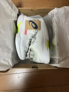 ASICS バスケットボールシューズ ホワイト/イエロー/ピンク 新品