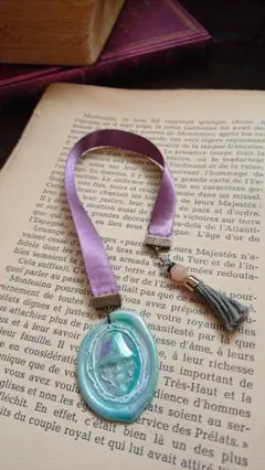 c8*シーリングスタンプ＊ブックマーカー　栞　〈ランプ１〉