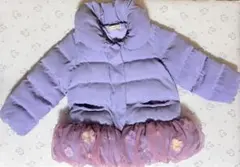 パンパンチュチュ　お花とリボンのバルーンコート 110cm ラベンダー