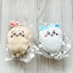 ハチワレ＆うさぎ　マスコットキーホルダー　2個セット