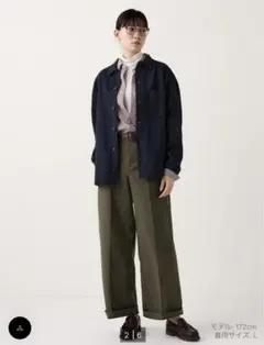 ミラノリブシャツカーディガン　ユニクロ　UNIQLO ネイビー カーディガン