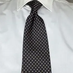 CRICKET ネイビー ゴールド ドット ネクタイ