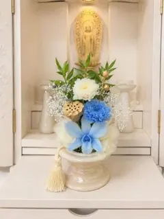 仏花 プリザーブドフラワー ガラスドーム お盆 お彼岸 虹の橋 - メルカリ