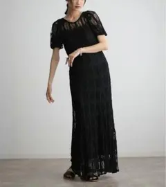 完売品【CLANE】 ブラック　オケージョン　ドレス　ワンピース CLANE ドレス 「CLANE/クラネ」BIG DOT OPAL ONEPIECE/ビッグ