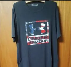 UNDER ARMOUR Tシャツ 星条旗ロゴ ブラック LGのサムネイル