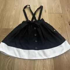 kate spade バイカラー サロペットスカート 100