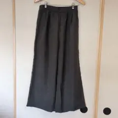 グレー ワイドレッグ ガウチョパンツ L