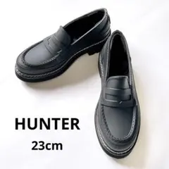 HUNTER リファインステッチペニーローファー レインシューズUK4 23cm
