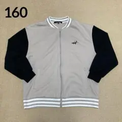 160 ブルゾン 薄手 カットソー生地 ファスナー ジャケット