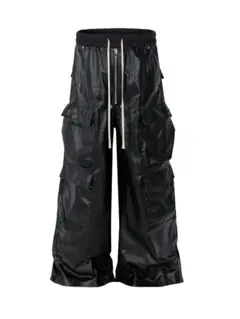 Rick似 leather cargo pants opium archive