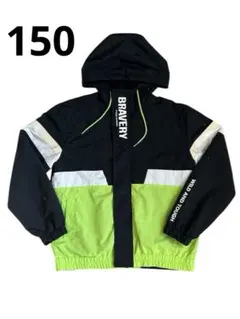 :BACK AND FORTH フード付きジャンパー　サイズ 150  黒/緑