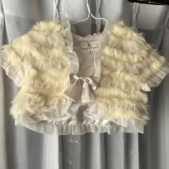 KUMIKYOKU フリル付きカーディガン Mサイズ