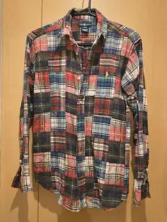 ラルフローレン Ralph Lauren パッチワークシャツ S 90's