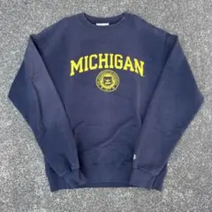 Champion フェード感 カレッジロゴ スウェットMICHIGAN