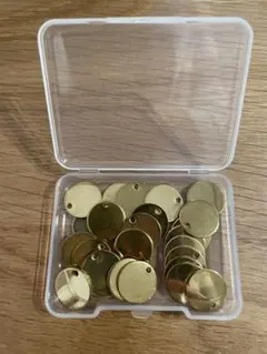 ステンレス製　15㎜　ゴールド　円形チャーム29個