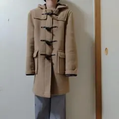 ベージュ ダッフルコート フリース素材