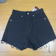 新品　エックスガール　ブラック　デニム　ショートパンツ