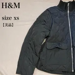 H&M キルティングジャケット ブラック XS 美品 中綿 ブルゾン シンプルのサムネイル